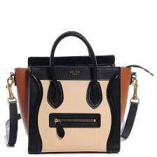 Celine Smooth Calfskin Tricolor Nano Luggage