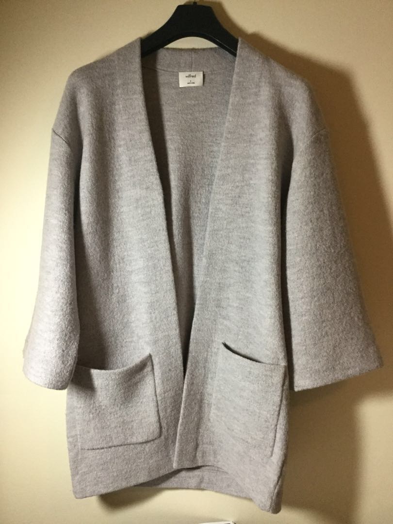 Aritzia wilfred brullon sweater cardigan in grey Women s Fashion