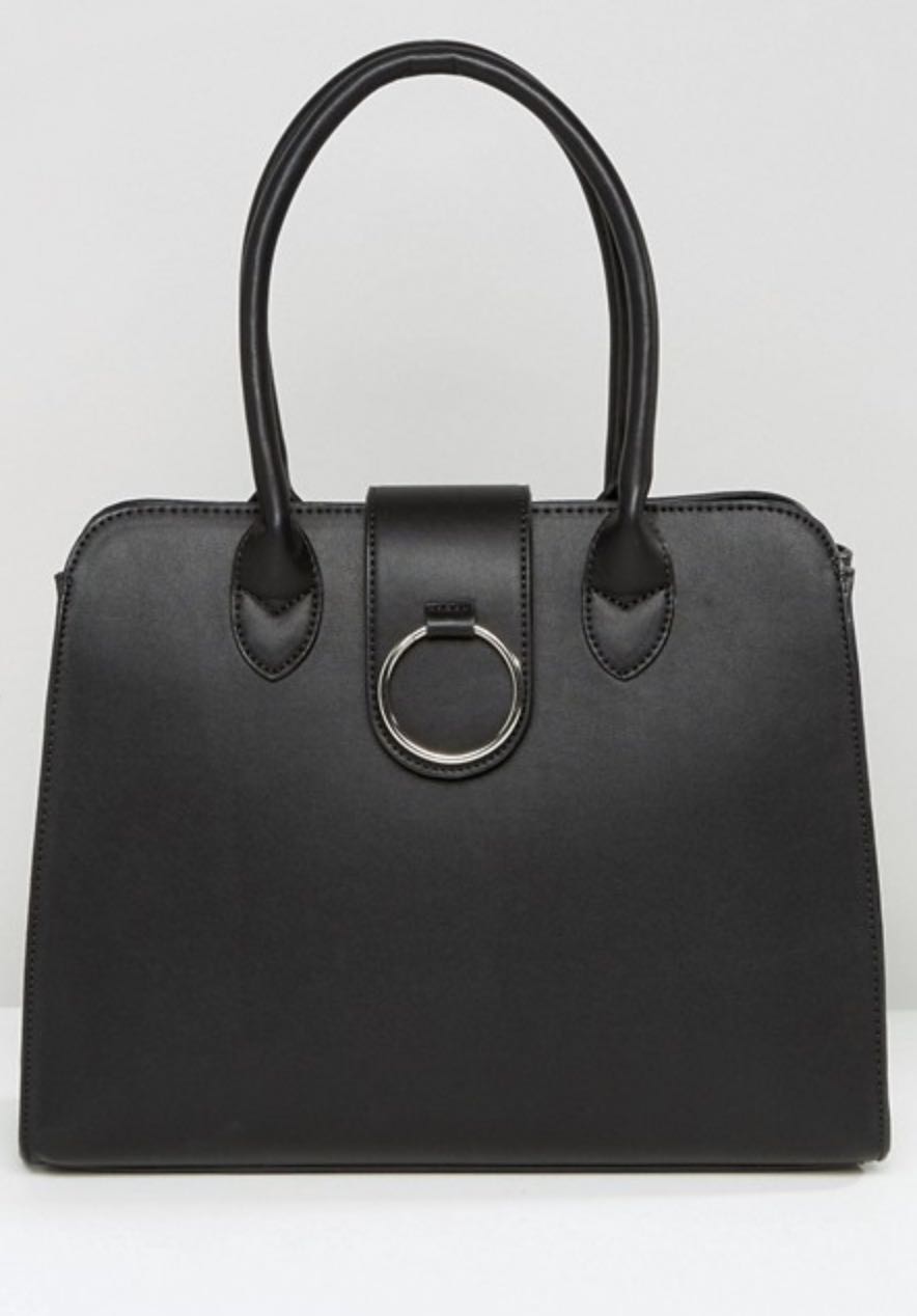 Asos design tote bag with ring detail online