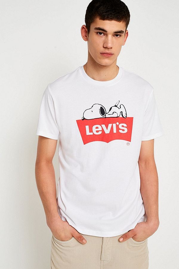 levi's snoopy t shirt mens