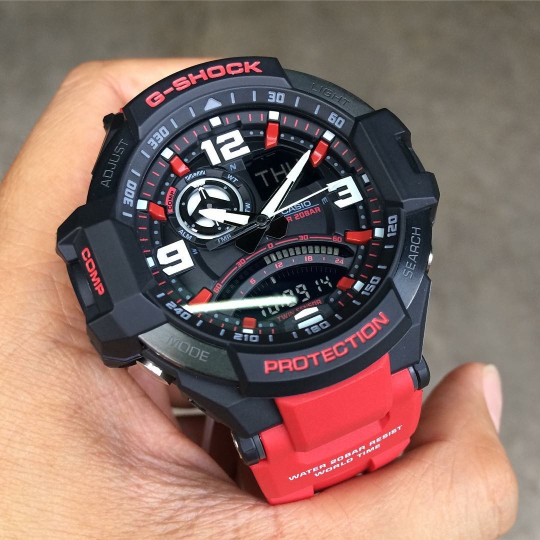Casio G Shock Ga 1000 Gravity Master Red Ori Bm Fesyen Pria Jam Tangan Di Carousell