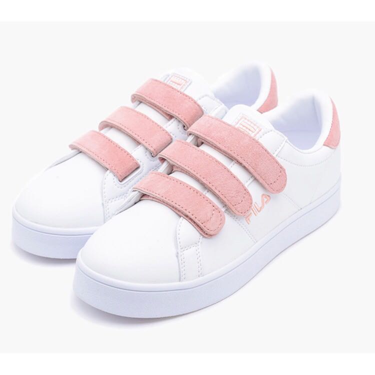 baby pink fila sneakers