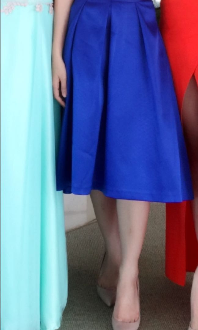 Royal Blue Silky Dress