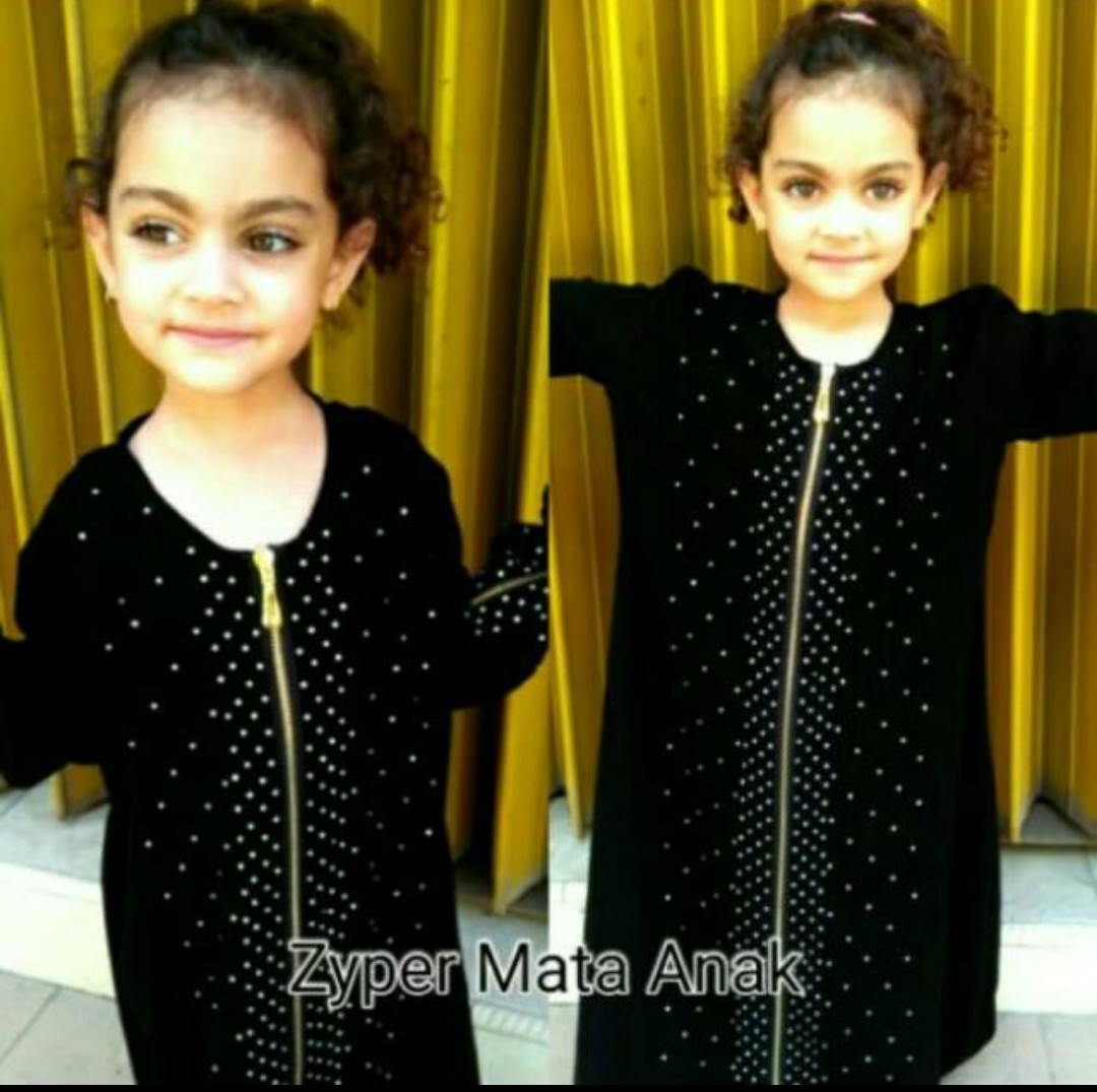 Gamis Abaya Zipper Anak Fesyen Wanita Muslim Fashion Di Carousell