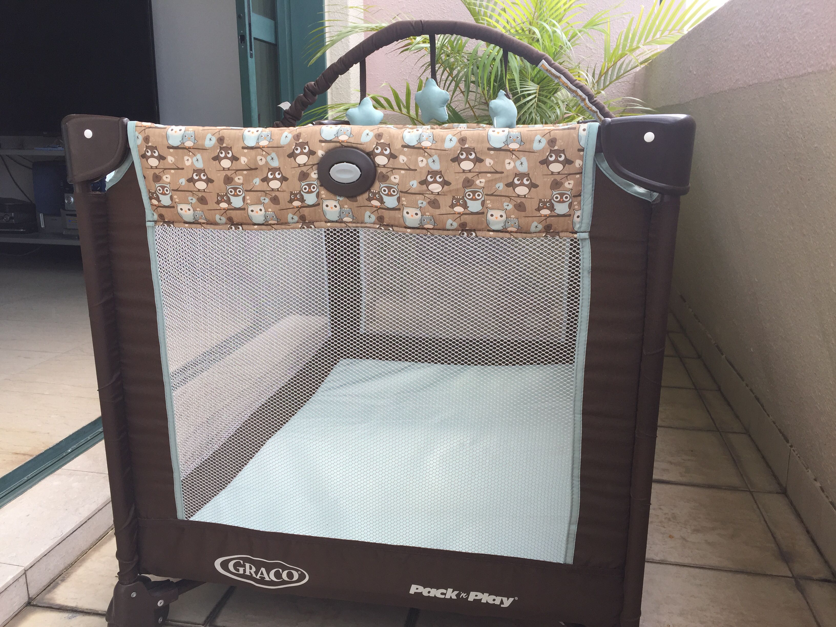 Graco playpen green&grey, Babies & Kids, Babies & Kids Fashion on Carousell