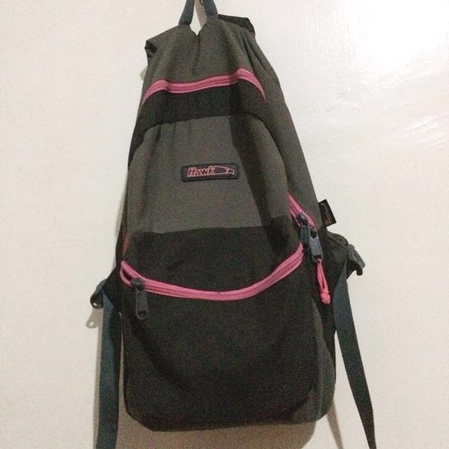 hawk bag pink and black