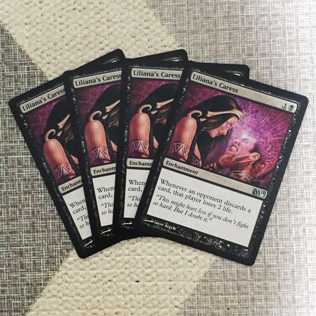 Liliana S Caress Mtg Magic 2011 Uncommon Toys Games Board Games Cards On Carousell