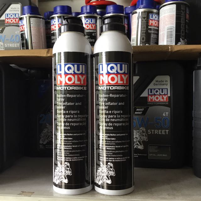 Liqui Moly Motorbike Tyre Inflator N Sealer, Motorcycles, Motorcycle