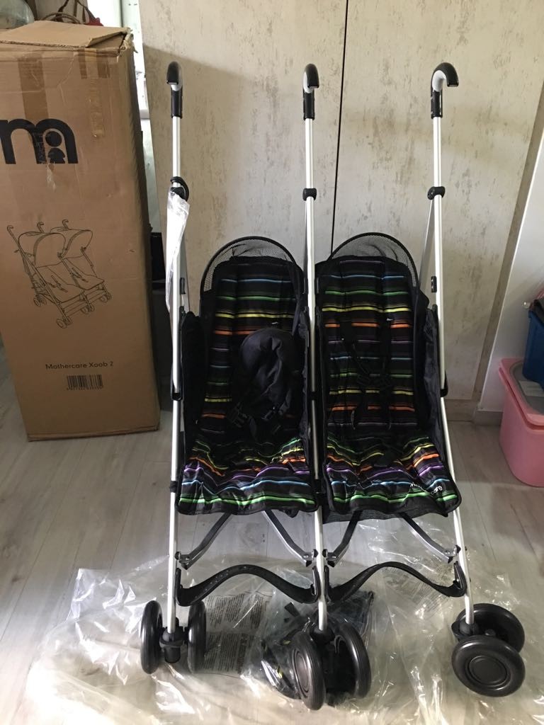 mothercare twin stroller
