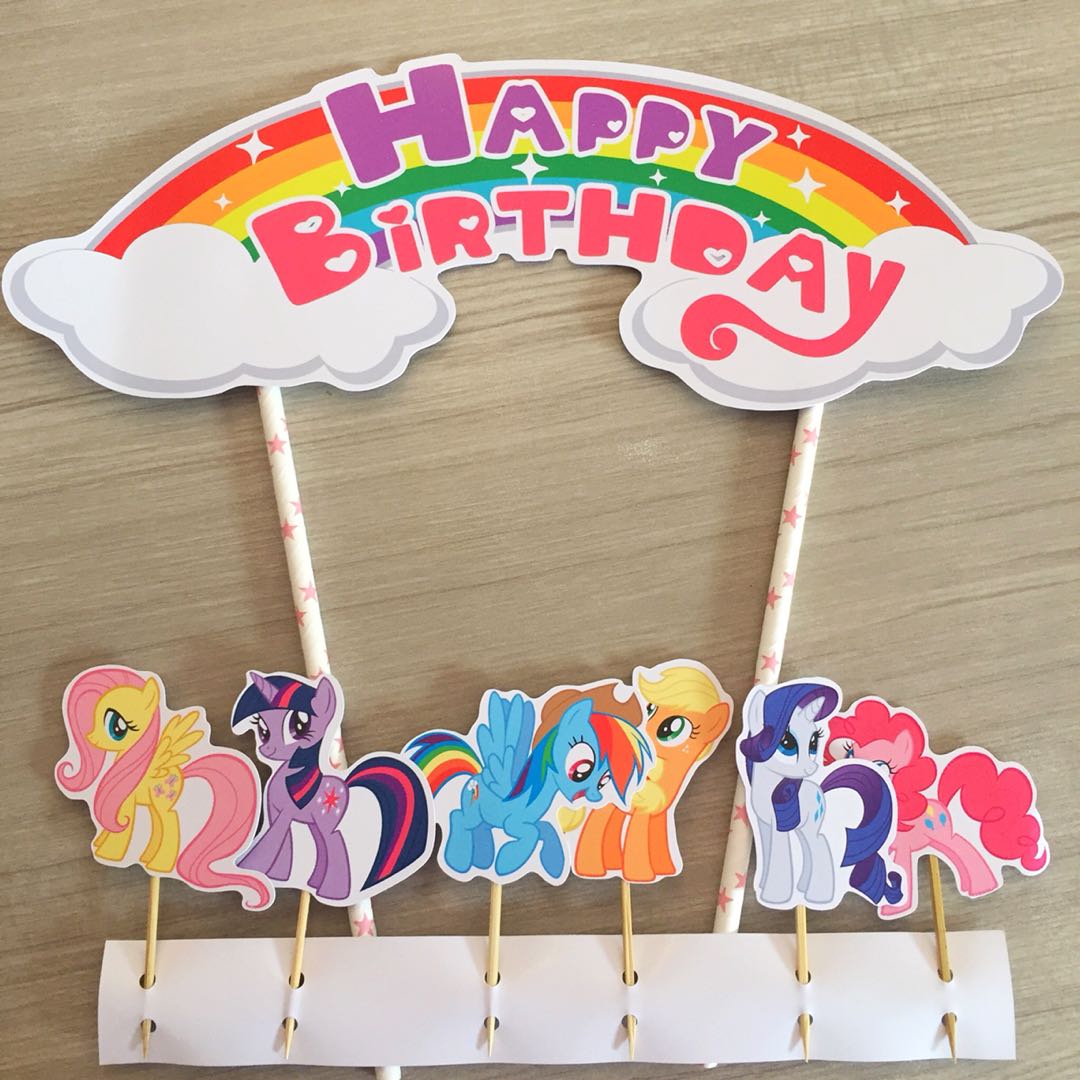My Little Pony Cake Topper Food Drinks Baked Goods On Carousell