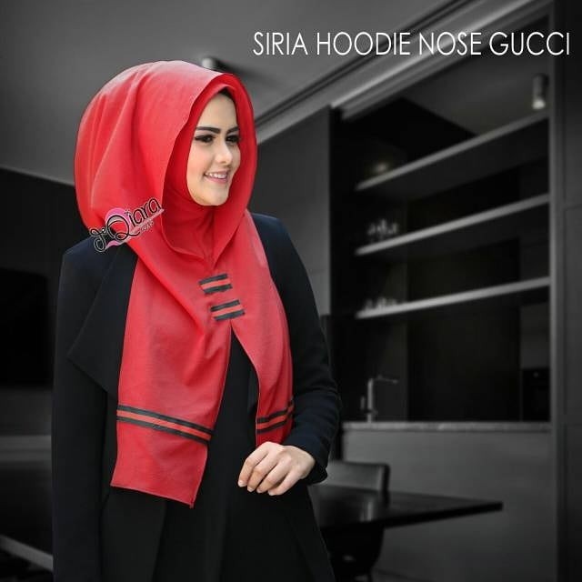 Siria hoodie nose gucci 2 hijab instan Fesyen Wanita Muslim