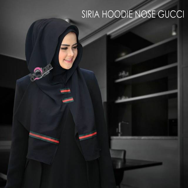 Siria hoodie nose gucci 2 hijab instan Fesyen Wanita Muslim