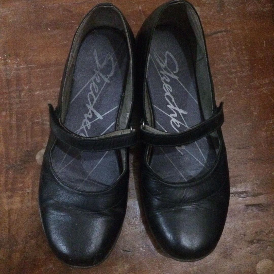 Skechers Black School Shoes, Women's 
