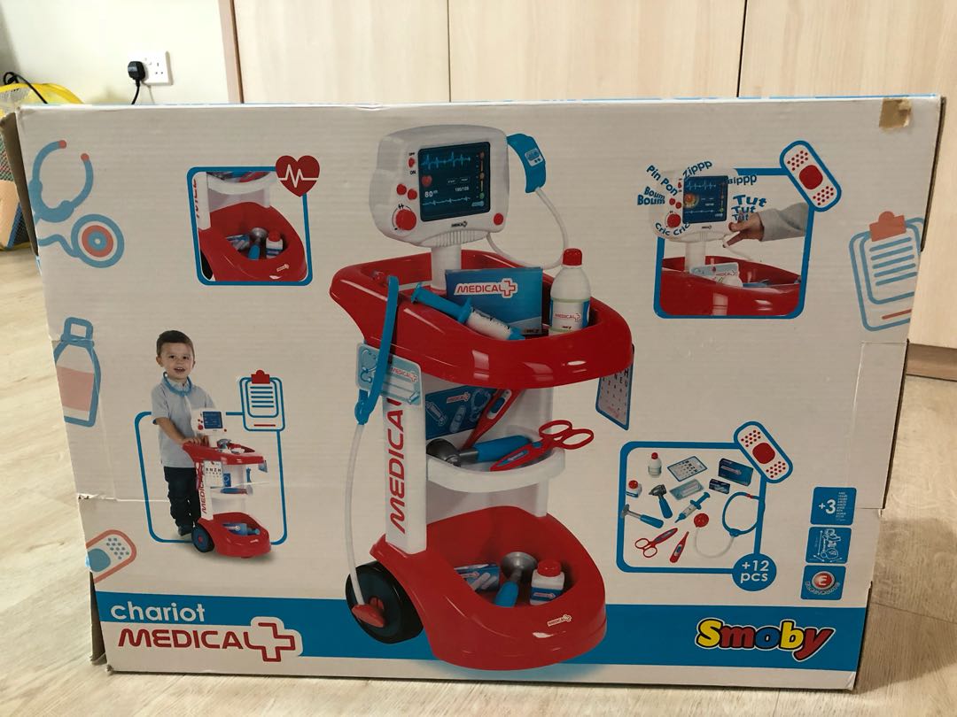 smoby doctor playset trolley with accessories and sounds