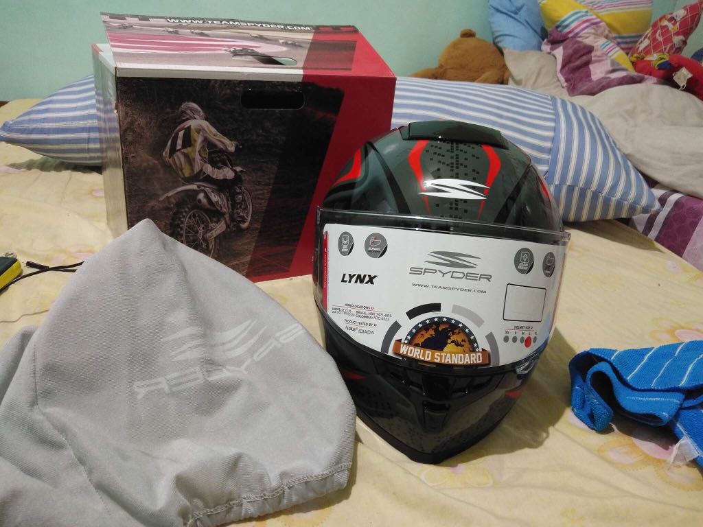spyder lynx dual visor fullface helmet Motorbikes on Carousell