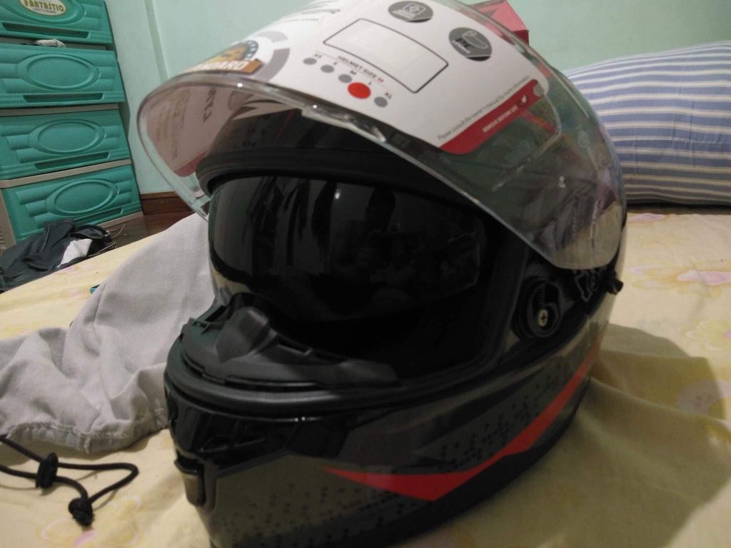 spyder lynx dual visor fullface helmet, Motorbikes on Carousell