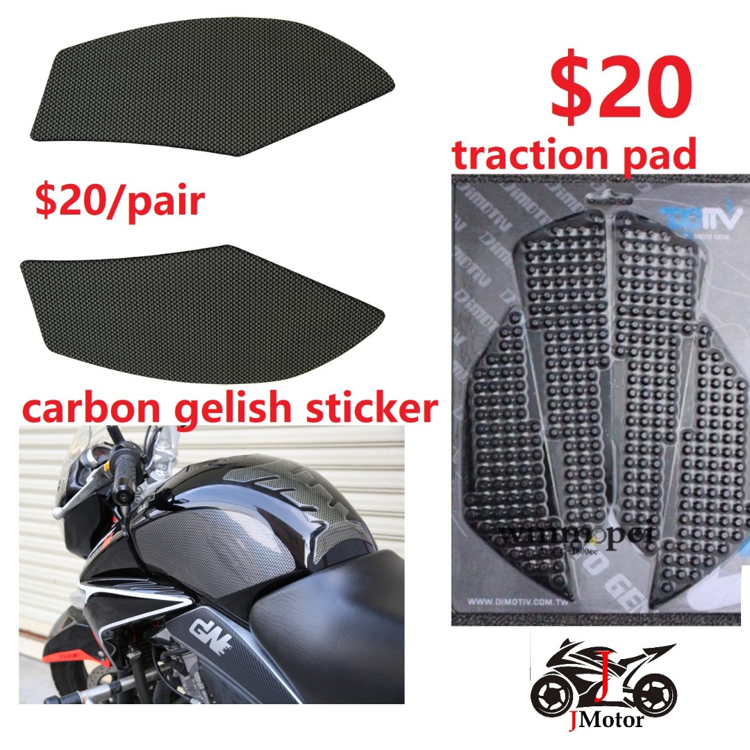 perfk Tank Traction Pads Side Knee Grip Sticker for Yamaha MT-07 2014-2017 