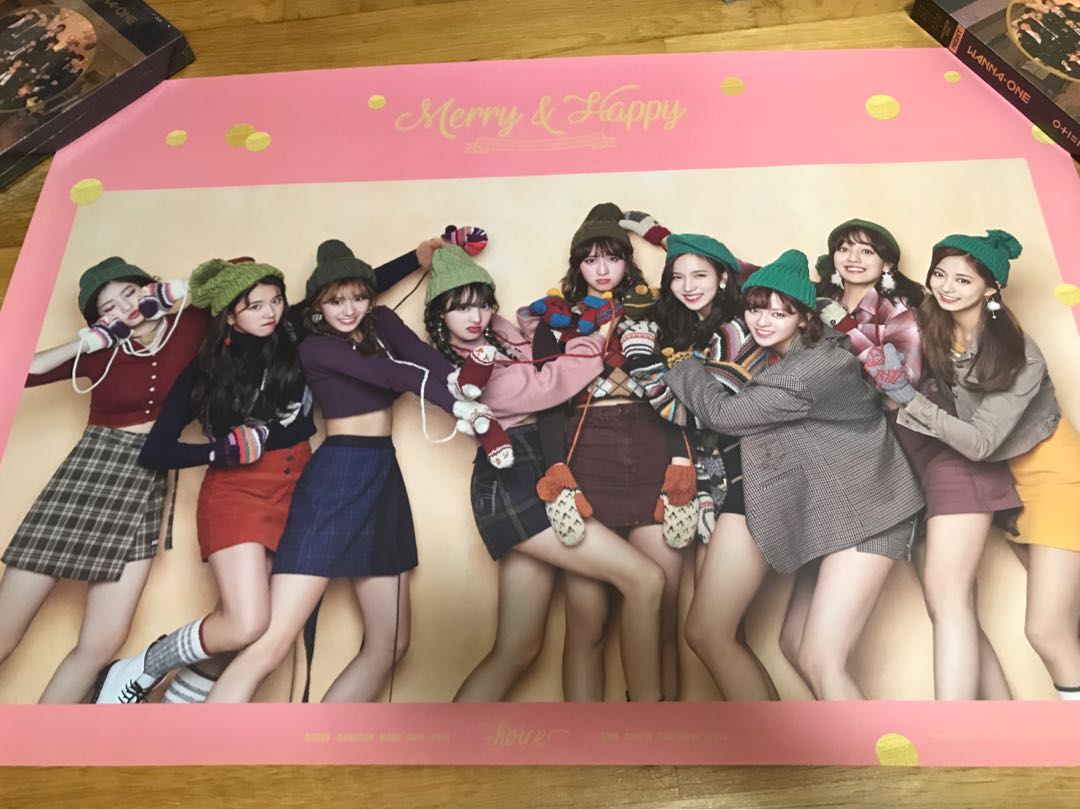 Twice Merry And Happy Poster Entertainment K Wave On Carousell