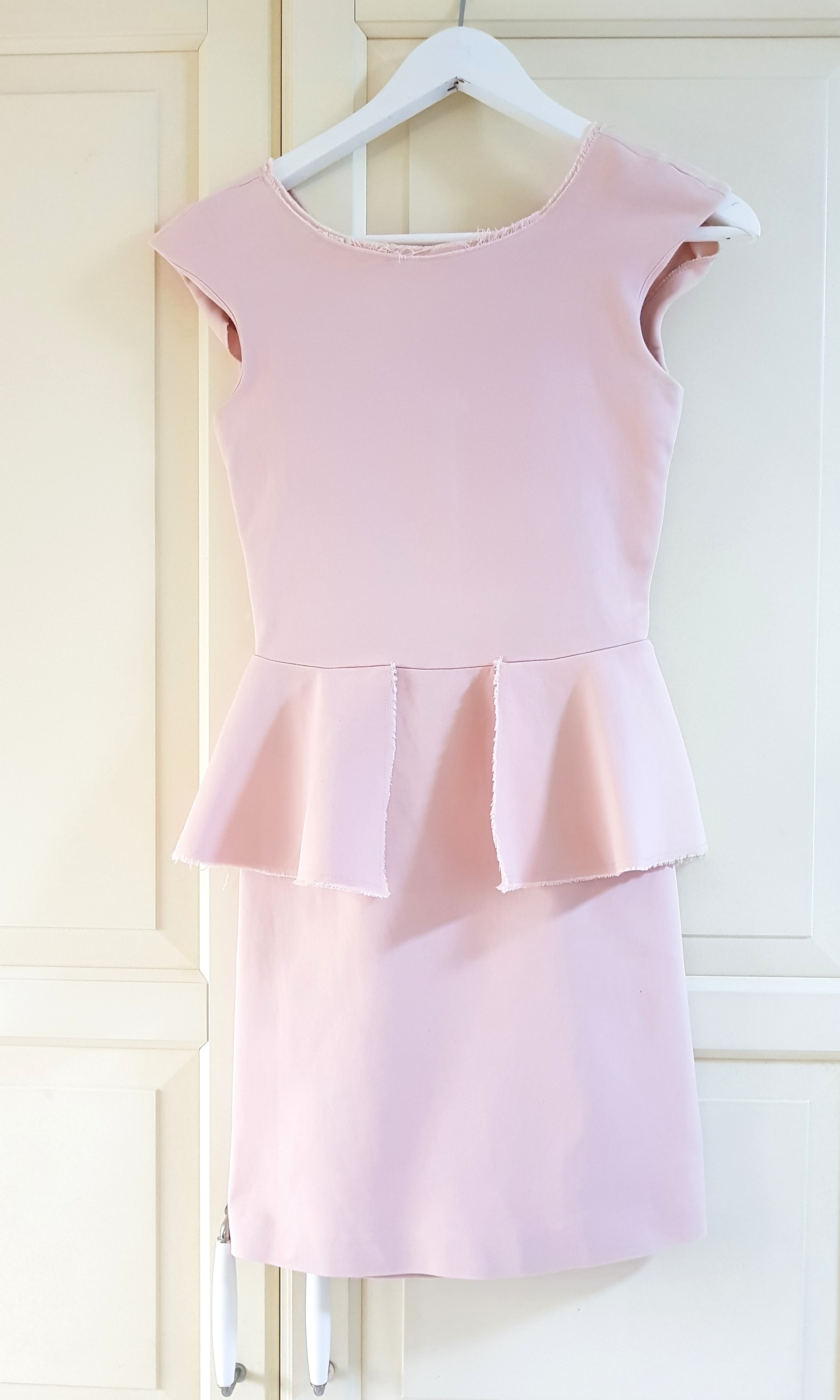 Zara Baby Pink Peplum Dress, Women's 