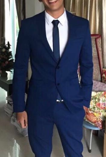 ZARA MAN navy blue suit set (blazer and 