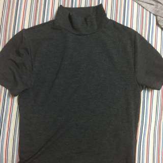 Dark grey turtle neck t shirt