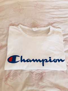Champion白色logo短袖(全新1件)