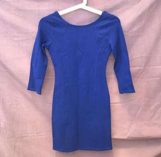 Pull and bear electric blue dress