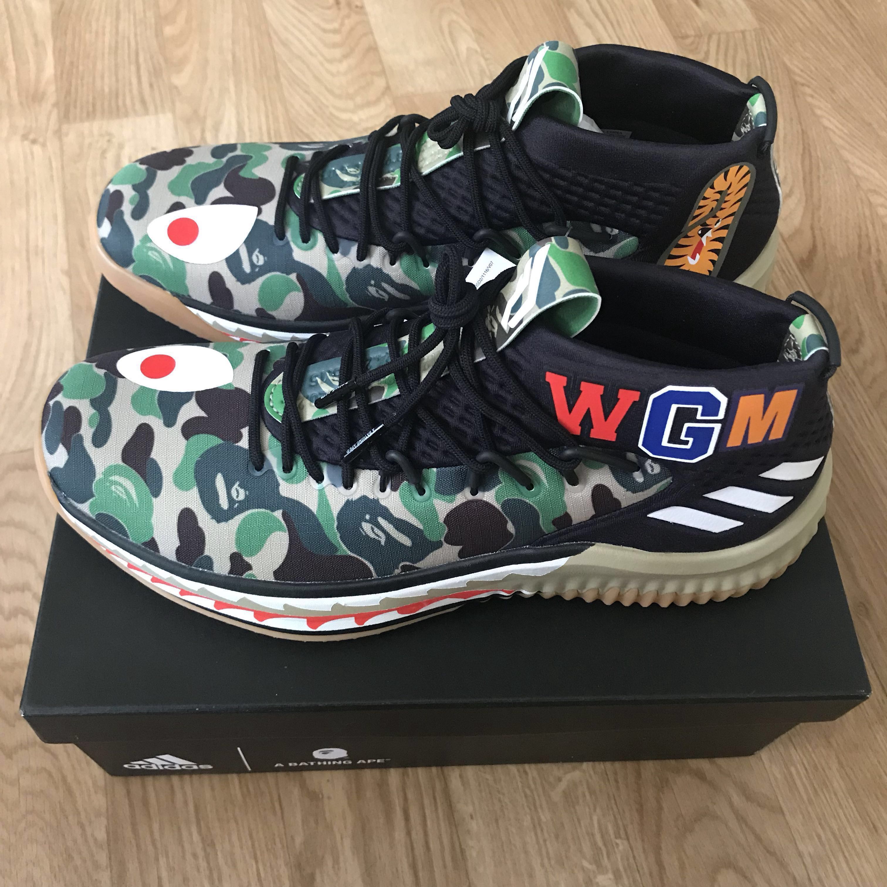 Dame 4 bape outlet green camo