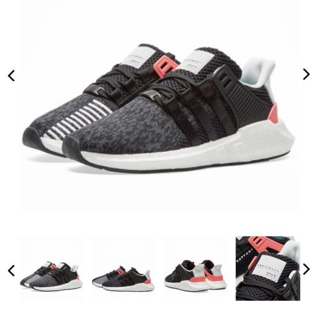 Adidas EQT Support Boost 93/17 Turbo Red / Black, Men's Fashion, Activewear  on Carousell