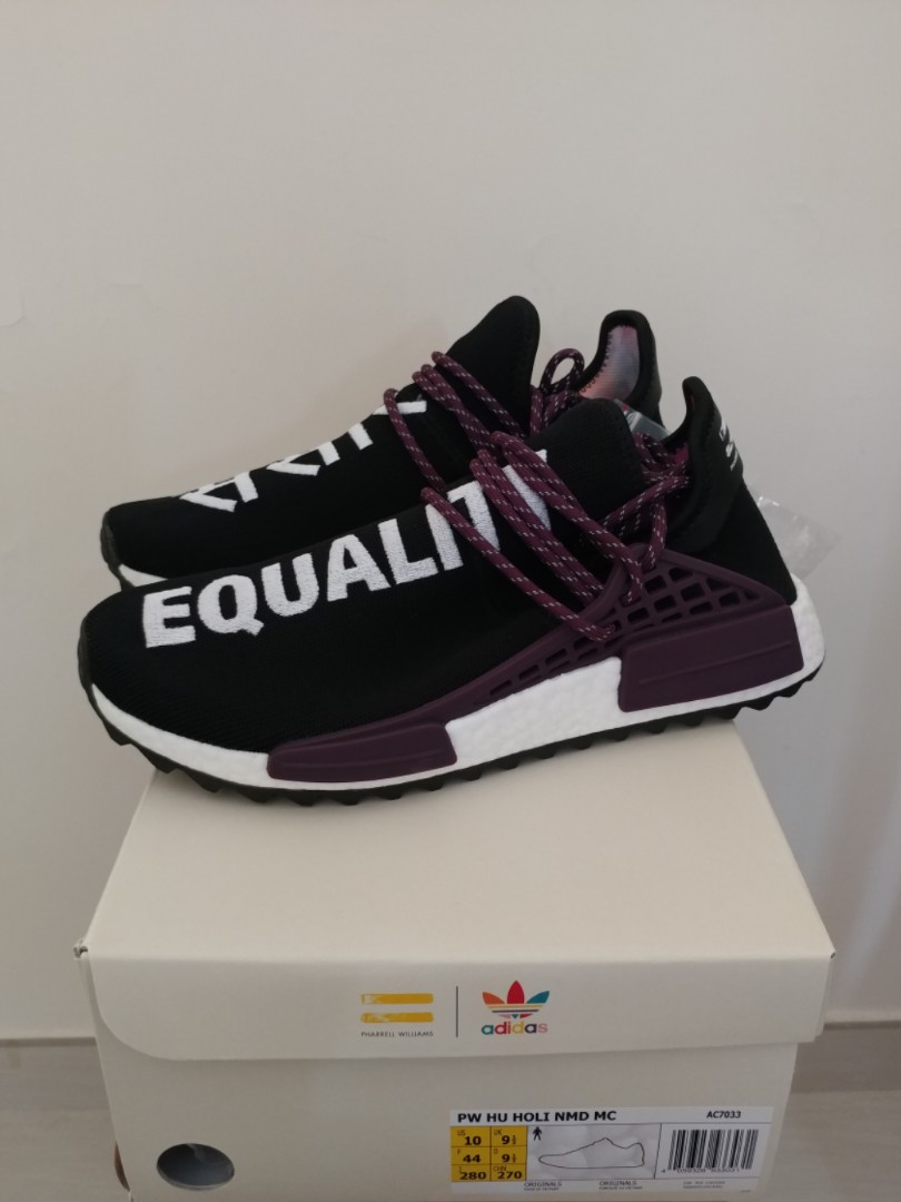 adidas x Pharrell Williams Hu Holi NMD 黑紫(AC7033), 男裝, 鞋