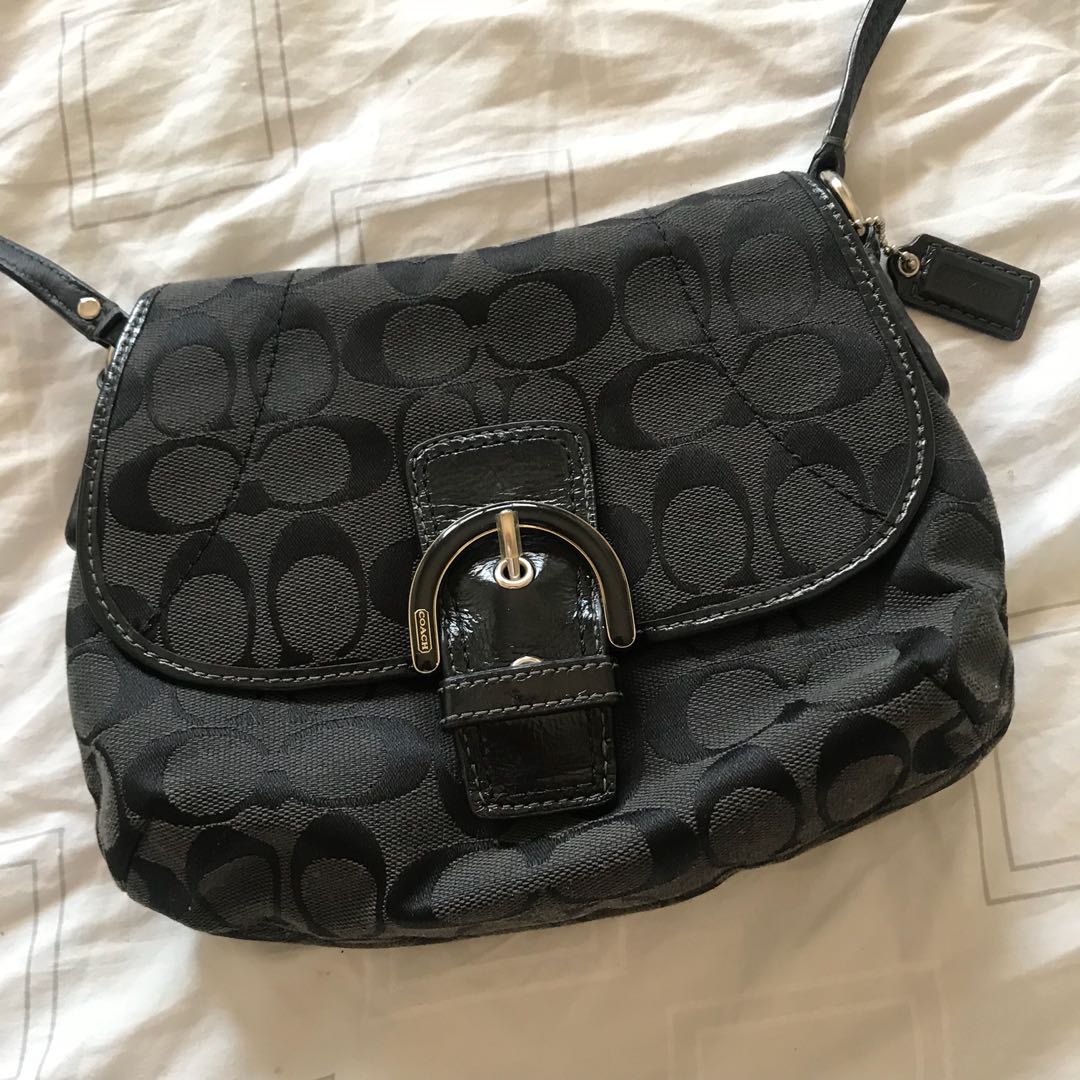 Authentic Coach Sling Bag Black, Luxury, Bags & Wallets on Carousell