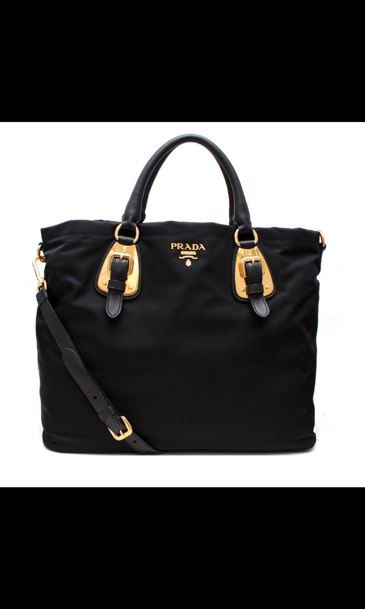 Authentic Prada Nylon Convertible Sling Bag, Women's Fashion    