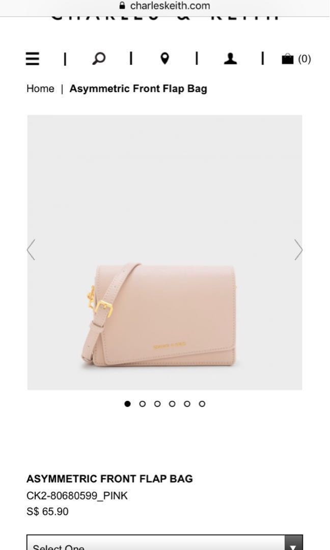 Charles Keith Asymmetric Pink Sling Bag Women S Fashion Bags Wallets On Carousell