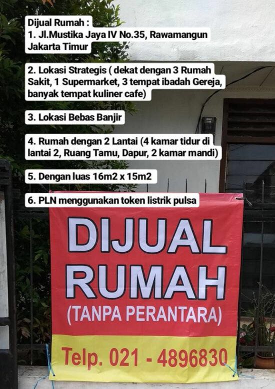 Dijual Rumah Lokasi Bebas Banjir Dan Strategis Harga Nego Properti Dijual Di Carousell