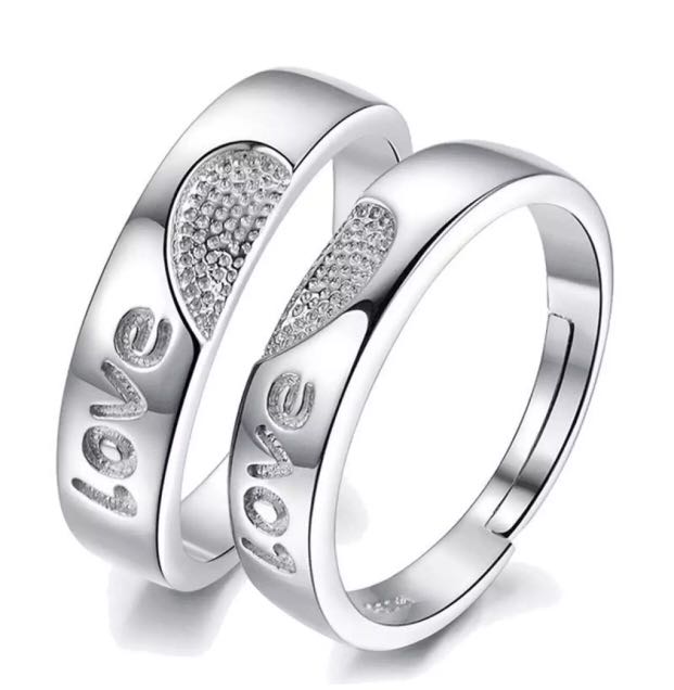Express Love Silver Couple Rings Luxury Accessories On Carousell