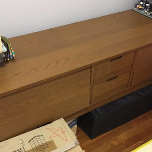 IKEA solid wood TV console, Furniture & Home Living, Furniture, TV