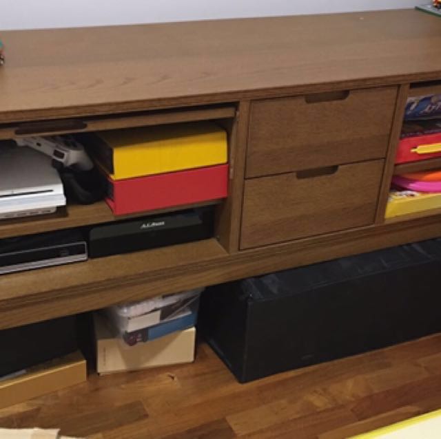 IKEA solid wood TV console, Furniture & Home Living, Furniture, TV