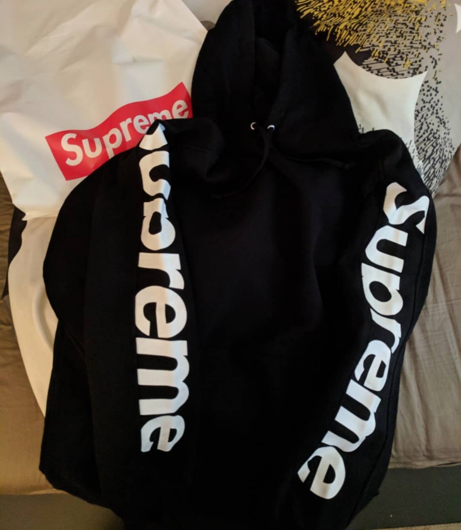 Supreme sideline hoodie black new arrivals