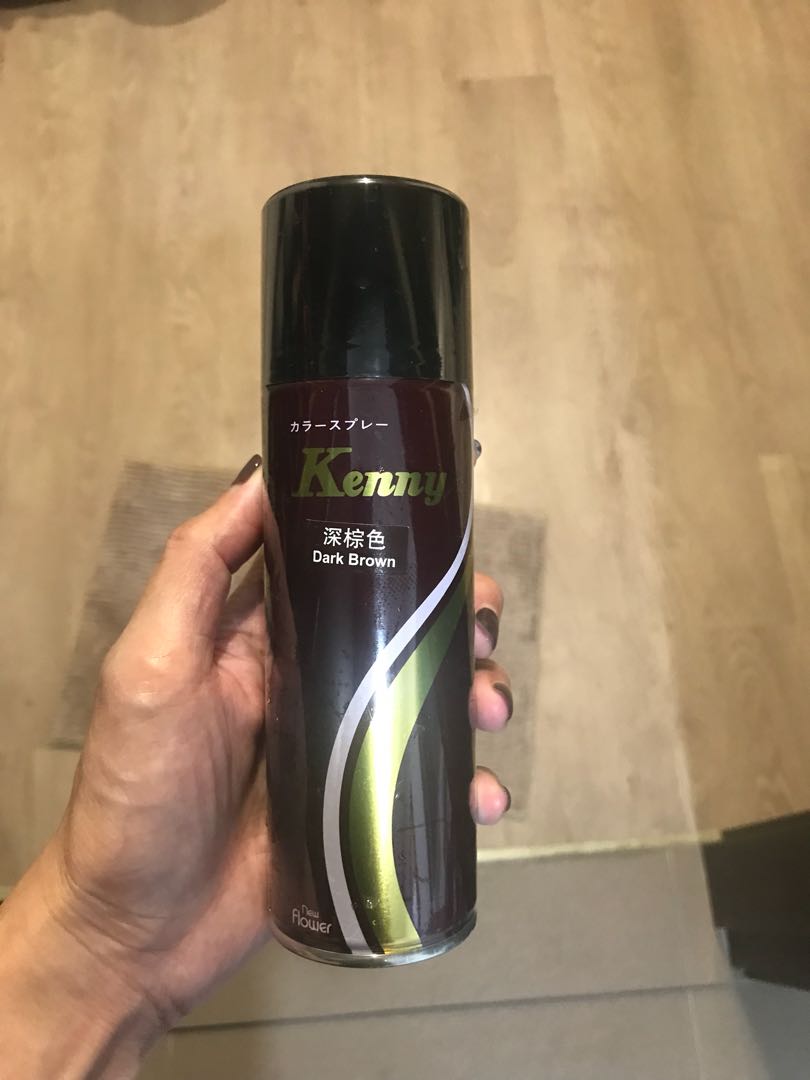 Kenny brand temporary hair color spray dark brown, Health & Beauty