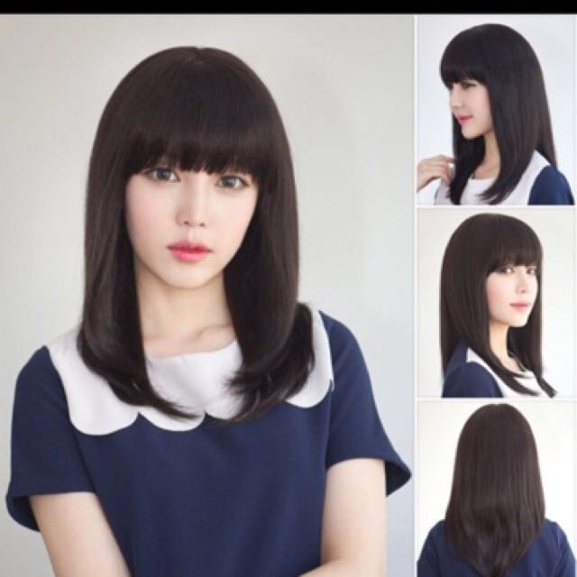 Korean Ulzzang Long Bob lob hair, Women\u0027s Fashion, Clothes