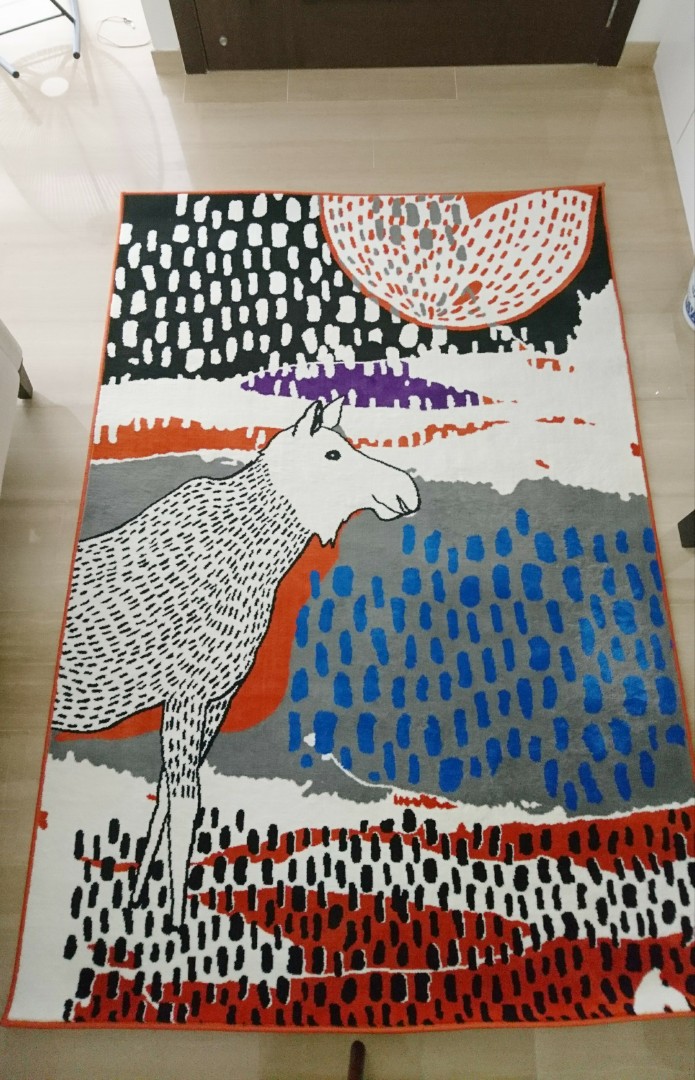 Moborg Llama Low Pile Stain Resistant Rug Furniture Home Decor On Carousell