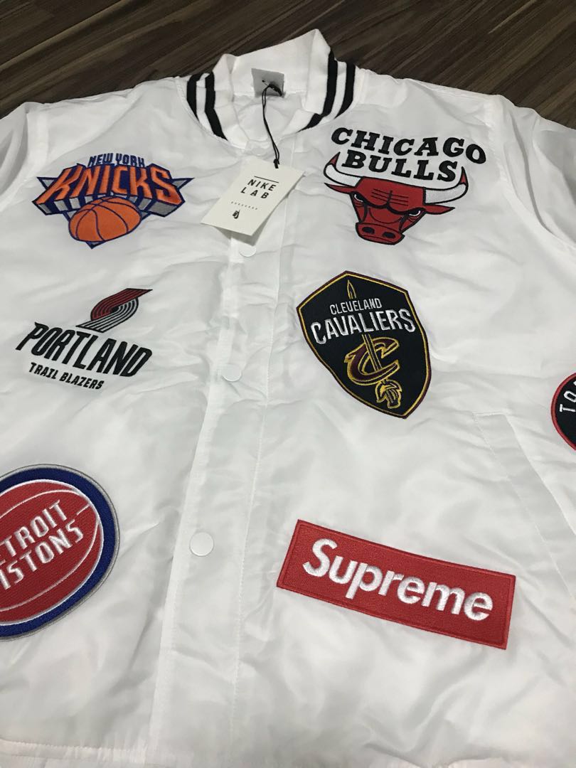 Supreme nba best sale jacket white