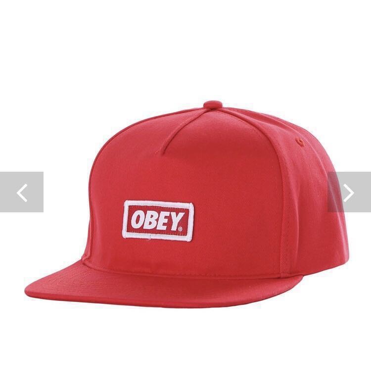 red obey hat
