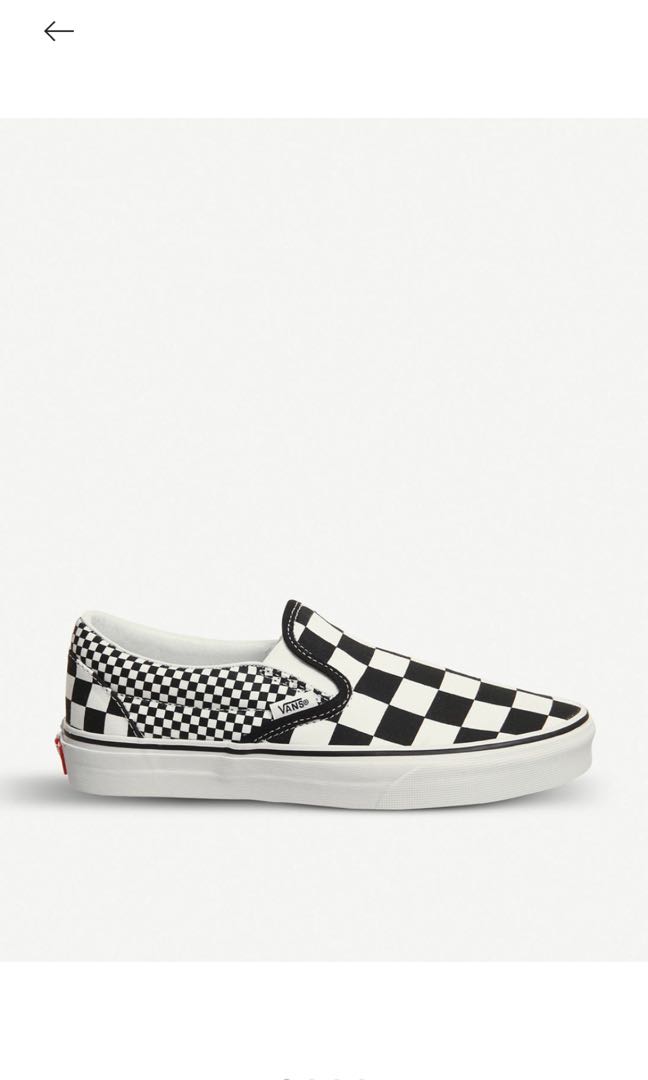black and white check sneakers