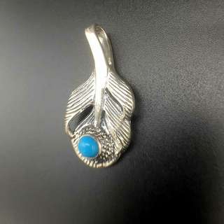 Goro Medium Fan Roped Turquoise Left Pendant