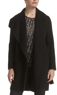 SABA Size 6 Kayla Drape Coat in Black