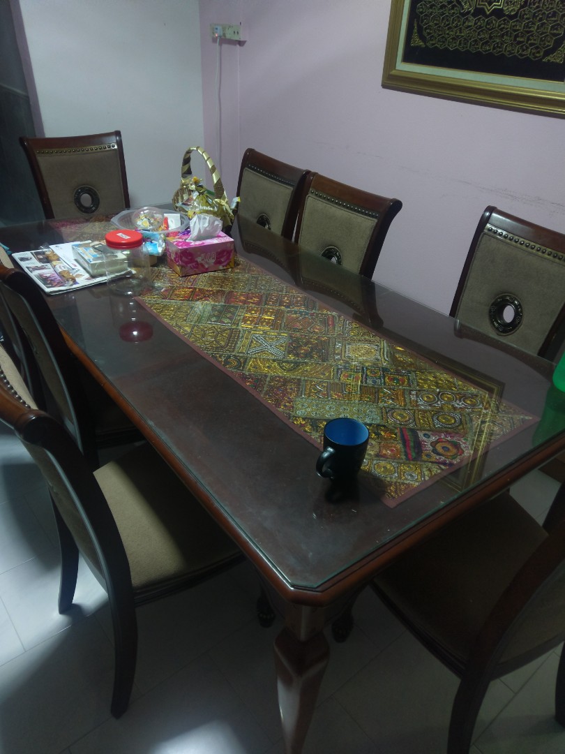 8 Seater Large Dining Table W Chairs Furniture Tables Chairs On Carousell