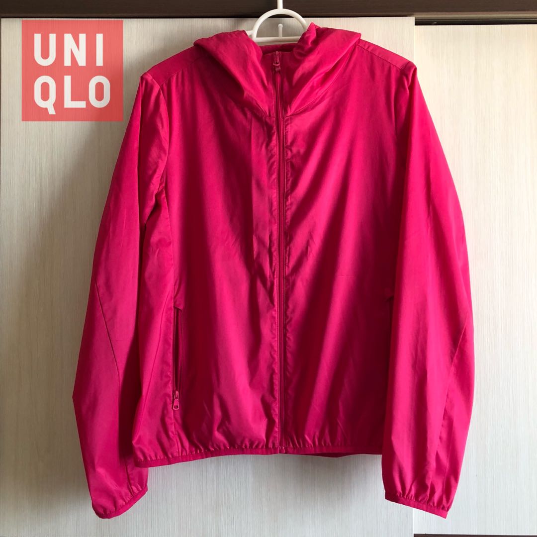 [ uniqlo ] pocketable hot pink parka