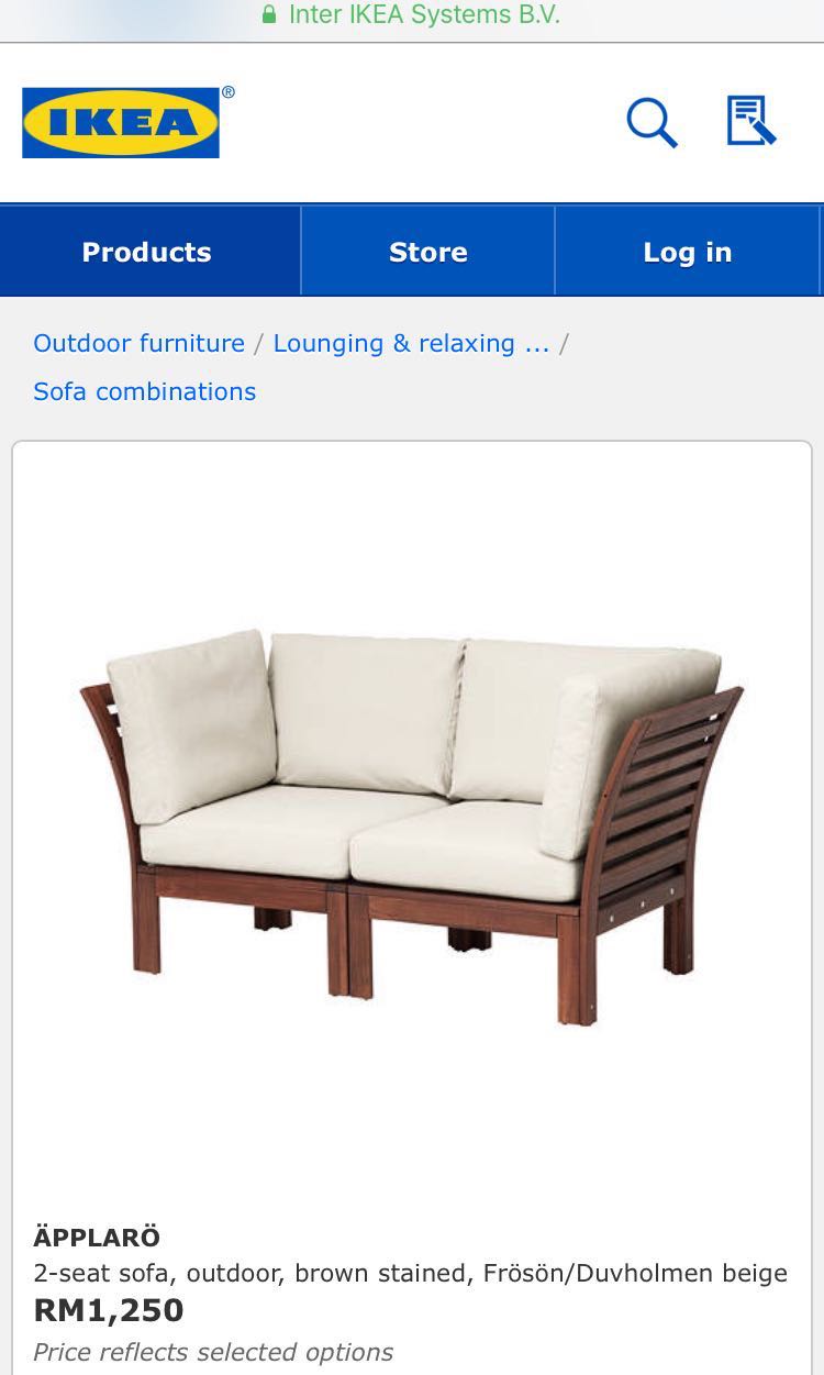 applaro ikea wooden sofa set, Furniture & Home Living, Furniture, Sofas