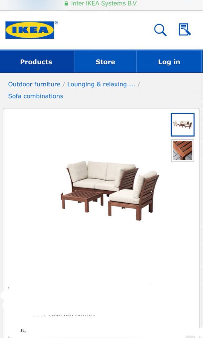 applaro ikea wooden sofa set, Furniture & Home Living, Furniture, Sofas